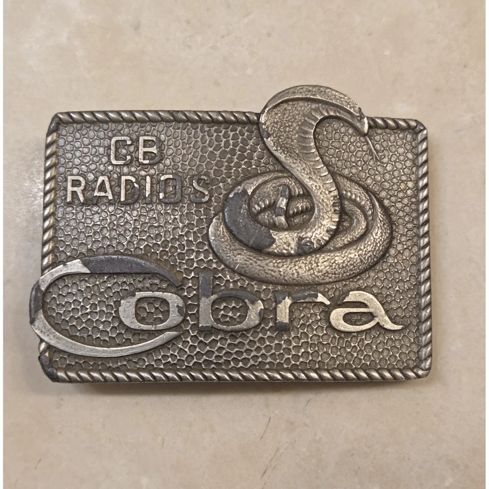 1970s Cobra CB Radios Trucker Belt Buckle‎ Retro Wear Vintage